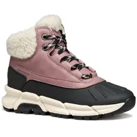 GEOX J FLEXYPER Plus Girl Ankle Boot, DK Rose/Black,