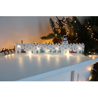 12x LED Adventskalender aus Holz Weihnachtskalender Weihnachtsdeko Häuschen