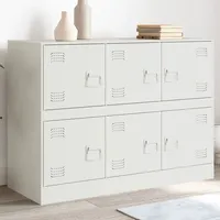 VidaXL Sideboard Weiß 99x39x73 cm Stahl