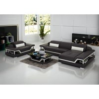 JVmoebel Ecksofa Design Ledersofa Sofa Couch Polster Eck Wohnlandschaft Sofas braun