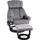 Homcom Massagesessel Polyester 76 x 80 x 102 cm grau mit Hocker
