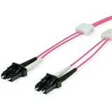 EasyLan LWL-LED-Patchkabel duplex 50/125μm OM4, LC/LC, violett, 7,5 m