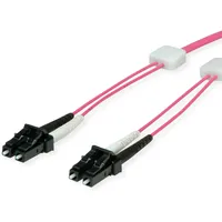 EasyLan LWL-LED-Patchkabel duplex 50/125μm OM4, LC/LC, violett, 7,5 m