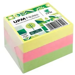UPM Notes Brilliantmix Haftnotizen doppelte Haftung farbsortiert, 6 Blöcke