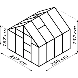 PERGART Merkur 6700 Alu anthrazit ESG 3 mm 6,7 m2