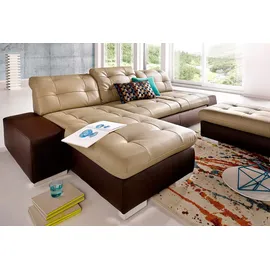 sit&more Eckcouch Kunstleder 2-Sitzer Braun