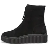 Marc O'Polo Marc OߴPolo Damen Stiefeletten aus Veloursleder mit Front-Reißverschluss, Schwarz (Black), 40