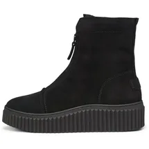 Marc O'Polo Marc OߴPolo Damen Stiefeletten aus Veloursleder mit Front-Reißverschluss, Schwarz (Black), 40