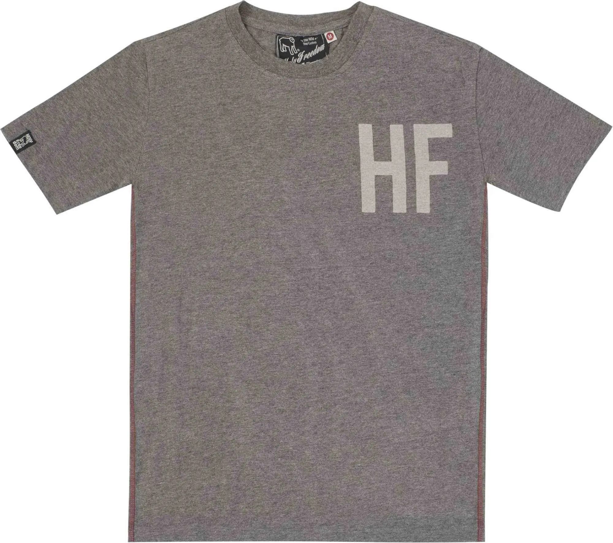 HolyFreedom Ghostrider Grey Melange T-shirt, zwart-grijs-wit, S Voorman