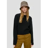 QS Longpullover Strickpullover Schwarz XL