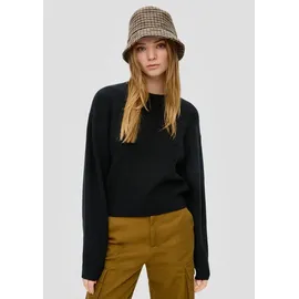 QS Longpullover Strickpullover Schwarz XL