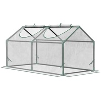 Rootz Gewächshaus – Foliengewächshaus mit Fenster – PVC-Gewächshaus – Tomatenhaus – Frühbeet – transparent – ​​120 x 60 x 60 cm