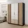 masseno Drehtürenschrank CAGLIARI 200 x 239 x 61,9 cm Schwarz