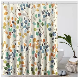 IGINOA Duschvorhang 180 x 200 cm beige