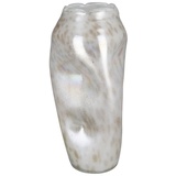 Casablanca by Gilde »Crumple, Dekovase«, (1 St.), Vase aus Glas, mit Oberflächenstruktur, Höhe ca. 37,5 cm, Öffnung: D.10cm, 50938 - beige