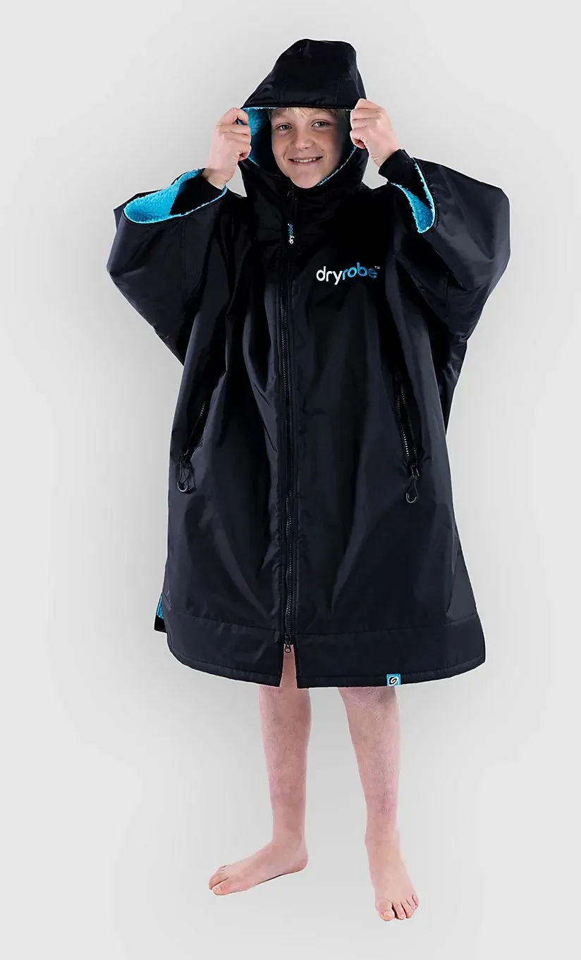 Dryrobe Advance Long Sleeve Kids 5-9 Surf Poncho black blue Gr. Uni