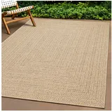 the carpet Teppich »Kansas«, rechteckig, 1 mm Höhe, moderner robuster In und Outdoor Teppich Jute Look beige