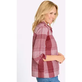 Classic Basics Karo-Bluse rot/weiß 50