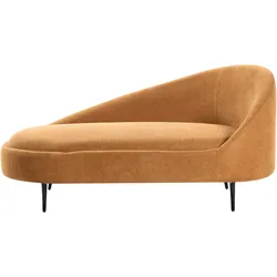 Rechtsseitige Chaiselounge VALREAS Stoff Orange