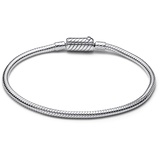 PANDORA Moments Schlangen-Gliederarmband mit Magnetverschluss aus Sterling Silber, Kompatibel Moments, Größe: 19 cm,