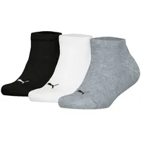 Puma Kinder Sneakersocken, 3er Pack Bequem sitzend-Plain Sneaker 3P,