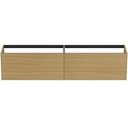 Ideal Standard Conca Waschtisch-Unterschrank T4336Y6 240x50,5x54cm, ohne Waschtisch-Platte, 4 Auszüge, Eiche hell Furnier