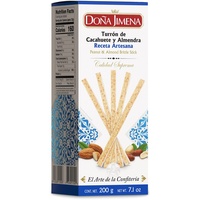 Doña Jimena Turrón-Sticks mit Erdnusskrokant und Mandeln, traditionelles Rezept, glutenfrei, 200 Gramm.