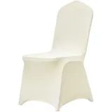 Vevor Stuhlhussen für Klappstühle aus Elastischem Spandex, Universell Passender Stuhlbezug, Abnehmbare & Waschbare Schonbezüge, für Hochzeiten, Partys, Feiern, Essen (100 Stück, Elfenbeinbeige)