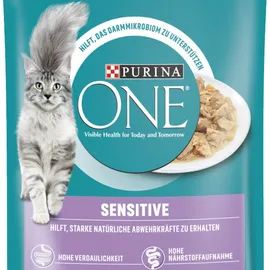 Purina ONE Sensitiv zarte Stückchen in Sauce mit Huhn & Karotten - 85.0 g