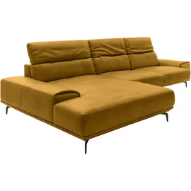 Musterring Ecksofa Leder 3-Sitzer Gelb