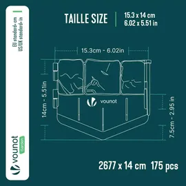 VOUNOT Rasenkante Kunststoff 26,7 m 175 Stück Terrakotta