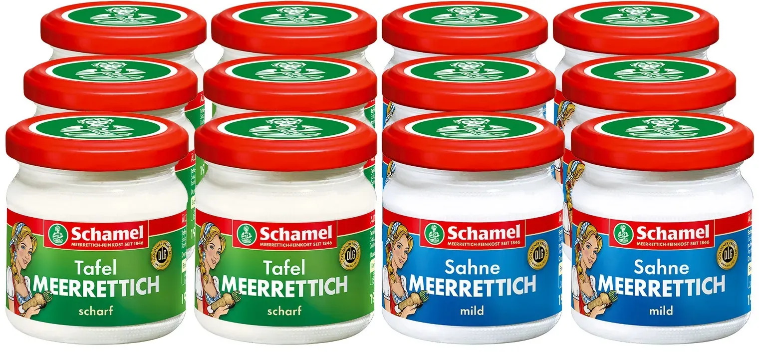 Schamel Meerrettich 190 g, verschiedene Sorten, 12er Pack