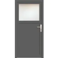 Meeth Nebeneingangstür »ProM 01«, Klarglas, titanfarben, nach Innen öffnend - grau
