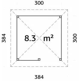 Palmako Bianca 3 x 3 m Transparent