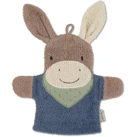Sterntaler Waschhandschuh Esel Emmilius, blau