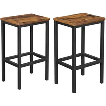 VASAGLE Barhocker 40 x 30 x 65 cm Braun/Schwarz