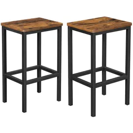 VASAGLE Barhocker 40 x 30 x 65 cm Braun/Schwarz