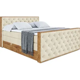 altdecor Boxspringbett 140 x 200 cm H3 Beige