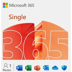 Microsoft 365 Single (Office-Apps inkl. Copilot-KI und 1TB Cloudspeicher) | Download & Produktschlüssel