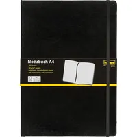 IDENA Notizbuch A4 kariert, schwarz (209280)