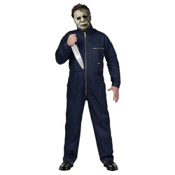Metamorph Kostüm Halloween Michael Myers Kostüm mit original Maske, Halloween Michael Myers Kostüm mit lizenzierter Michael Myers Maske! blau XL