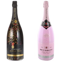Arthur Metz - Crémant d'Alsace Brut (1 x 1.5 l) & Brut Dargent Ice Rose Pinot Noir Demi-Sec Halbtrocken (1 x 1.5 l)