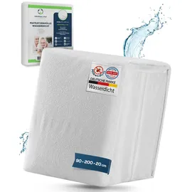 Sensalou Matratzenbezug wasserdicht 90 x 200 cm weiß