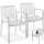 Tectake Gartenstuhl Alcudia 54,5 x 58 x 80,5 cm creme 2 St.
