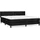 vidaXL Boxspringbett mit Matratze Schwarz 180x200 cm Stoff