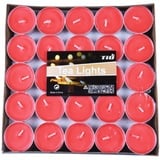 YSTrillion Teelicht Set 50 Herzförmige Kerzen Teelichter,Romantische Liebe Unparfümierte Teelichter Kerzen,Herz Romantische Teelichter für Geburtstag,Vorschlag,Hochzeit (Red Round)