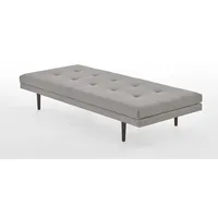 Atlantic Home Collection Polsterliege Bergen mit Kissenrolle, 85/200cm, grau,
