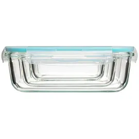 5 five simply smart 5five Simply Smart Frischhaltedosen-Set, Blau, glas