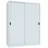 Pavoy Schiebetürenschrank, 1950x1500x600 mm, 8 Böden verzinkt, RAL 7035