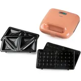 DOMO collection DOMO DO1106C Sandwichmaker/Waffeleisen 2 in 1 mit Wechselplatten